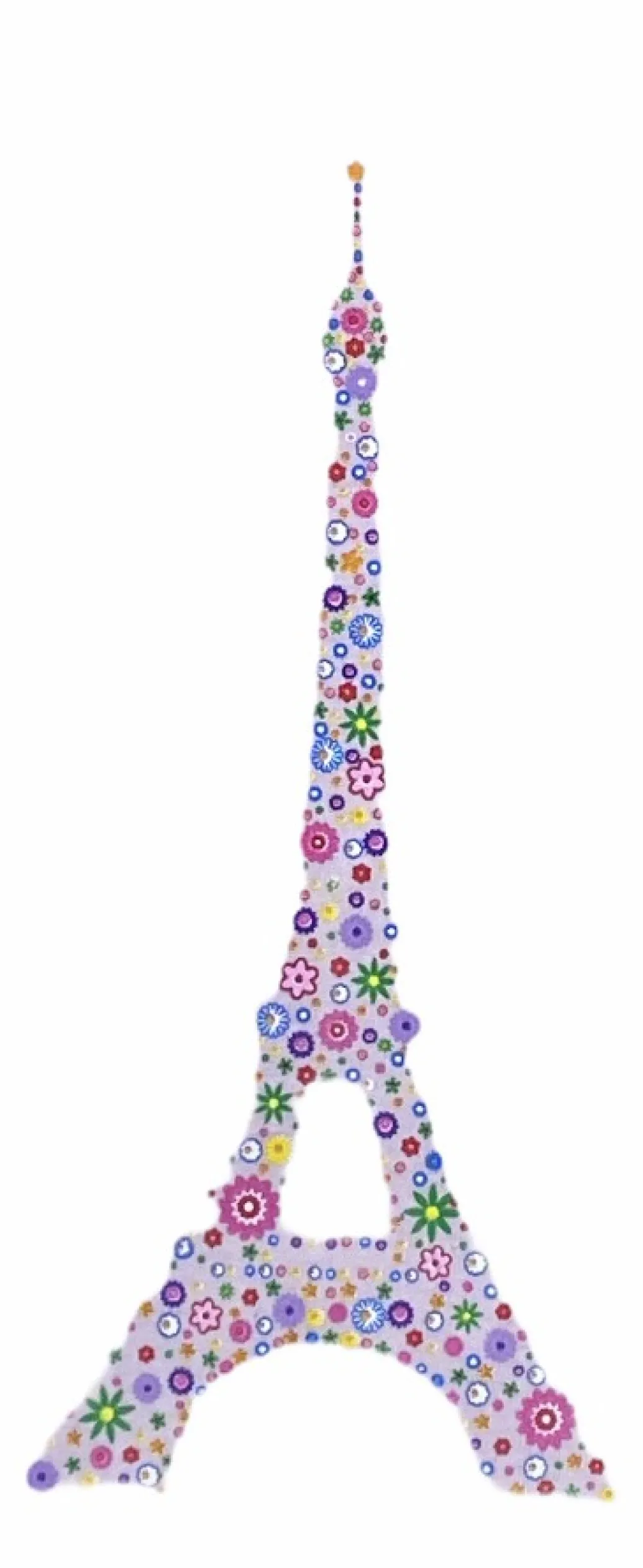 Tee shirt Tour Eiffel fleur rose
