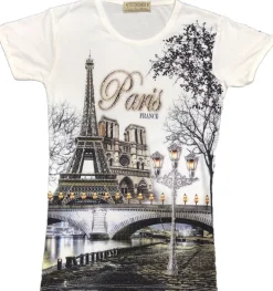 Tee shirt Tour Eiffel Notre Dame Light