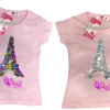 Tee shirt Tour Eiffel paillettes réversibles 2 couleurs