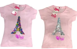 Tee shirt Tour Eiffel paillettes réversibles 2 couleurs
