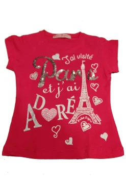 Tee shirt Tour Eiffel Paris strass et paillettes