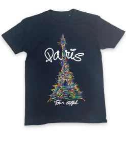 Tee Shirt Tour Eiffel Paris Graffiti