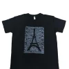 Tee shirt Tour Eiffel Paris France noir