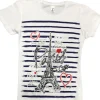 Tee shirt Tour Eiffel PARIS cล“ur marin