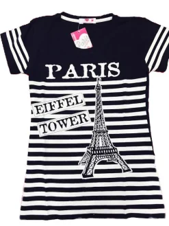 Tee shirt Tour Eiffel Paris marine