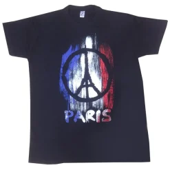 Tee shirt Tour Eiffel Paris Peace noir