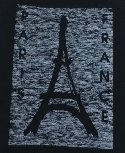 Tee shirt Tour Eiffel Paris France noir