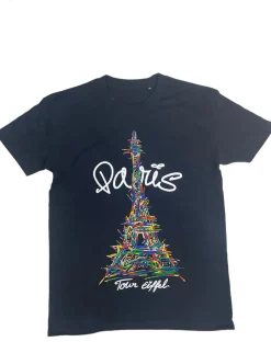 Tee Shirt Tour Eiffel Paris Graffiti