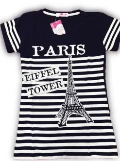 Tee shirt Tour Eiffel Paris marine