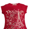 Tee shirt Tour Eiffel "Paris c'est beau" strass
