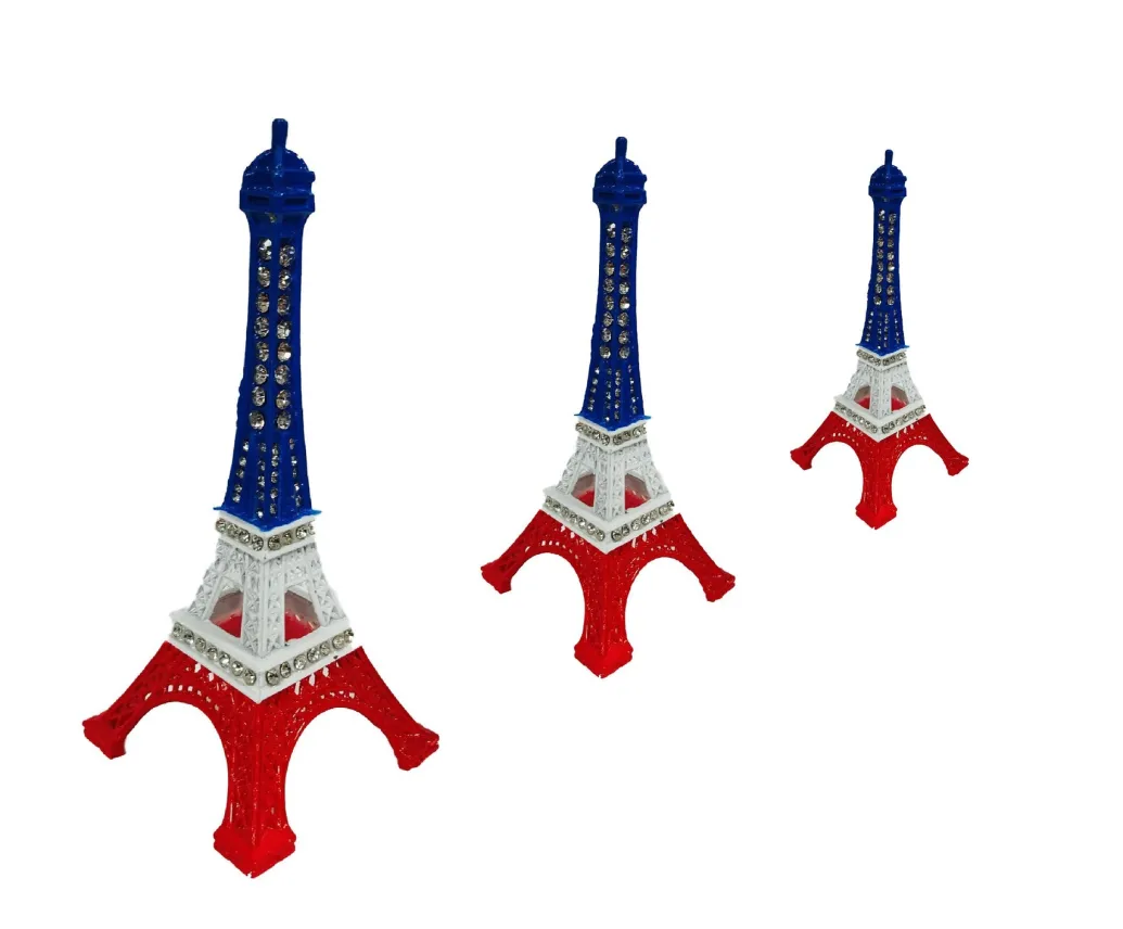 Tour Eiffel bleu blanc rouge en strass