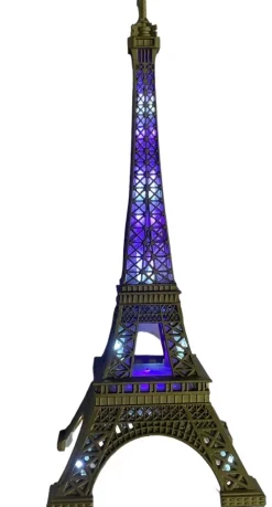 Tour Eiffel LED scintillante FULL couleurs batterie Lithium rechargeable