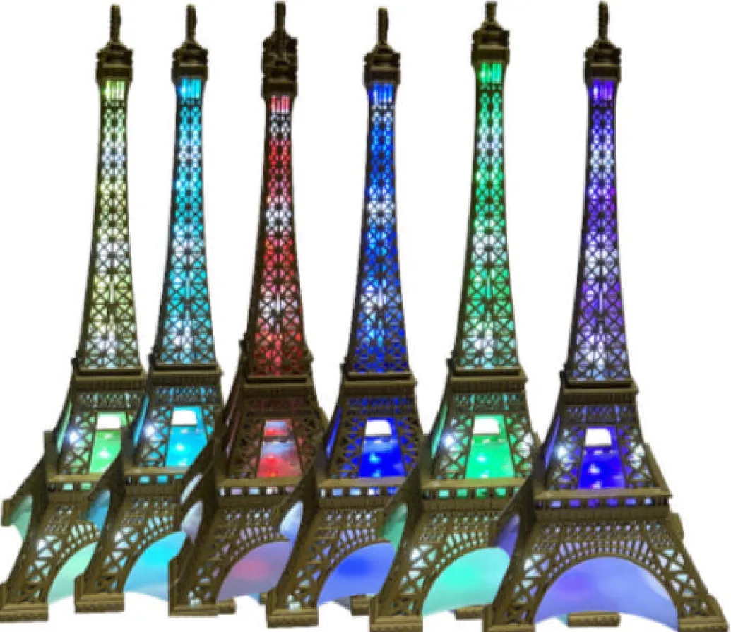 Tour Eiffel LED scintillante FULL couleurs batterie Lithium rechargeable