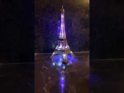 Tour Eiffel LED scintillante FULL couleurs batterie Lithium rechargeable