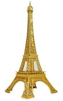 Tour Eiffel métal dorée