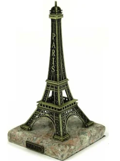 Tour Eiffel métal sur marbre