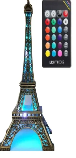 Tour Eiffel scintillante télécommandée LED