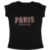 T-shirt femme Paris cristal