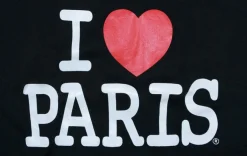 T-shirt noir Femme I love Paris