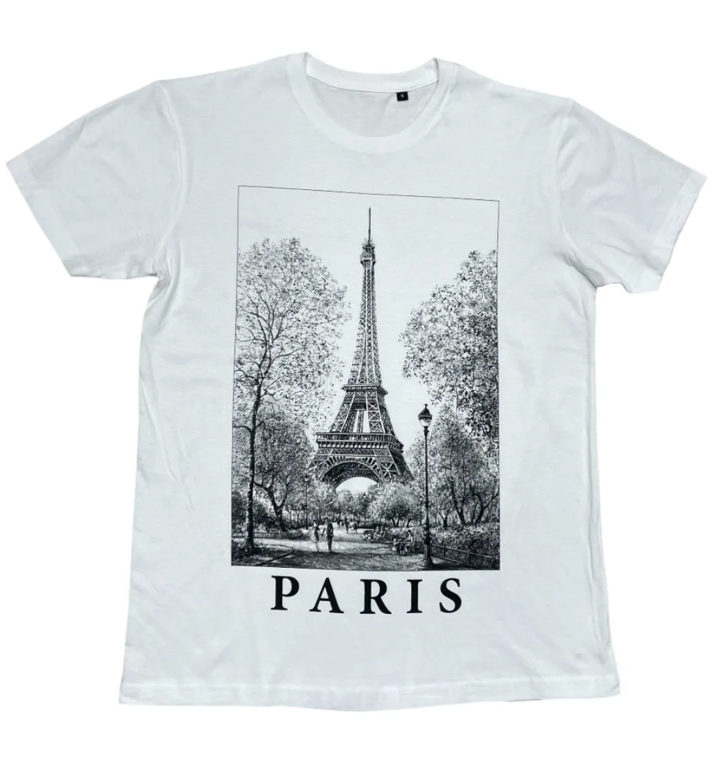 T-shirt Paris Tour Eiffel Noir et Blanc