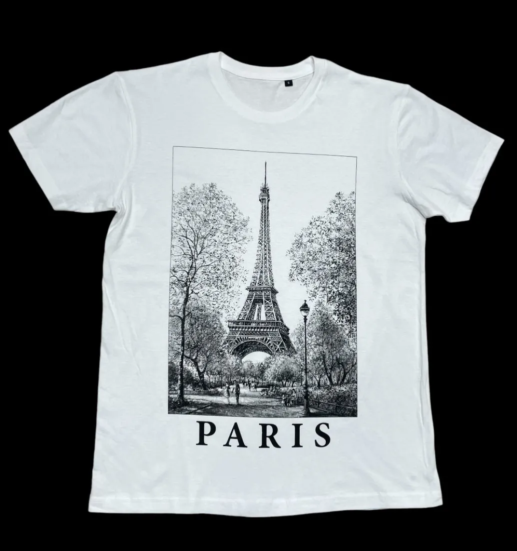 T-shirt Paris Tour Eiffel Noir et Blanc
