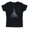 T-shirt Tour Eiffel strass Luxe