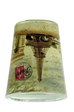 Verre à shot monuments de Paris sépia