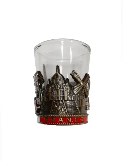 Verre shooter Souvenir Paris métal tricolore